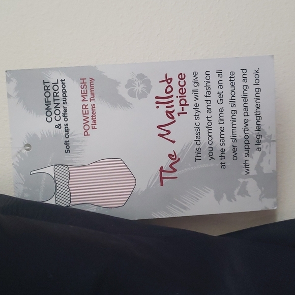 Avenue Black Fringe One Piece Swimsuit new Size 22 - Picture 3 of 8